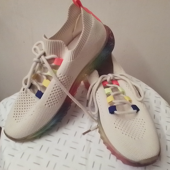 Soft Rainbow Cloth Tennis Shoe - Picture 3 of 5